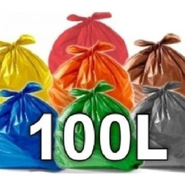 Sacos De Lixo 100l Coloridos Reforçados 100 Un Fabricante