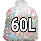 Sacos De Lixo 60 Litros Transparente Reforçado 100un