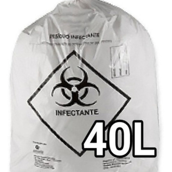 Sacos De Lixo Infectante Hospitalar 40 Litros 100 Unidades Br