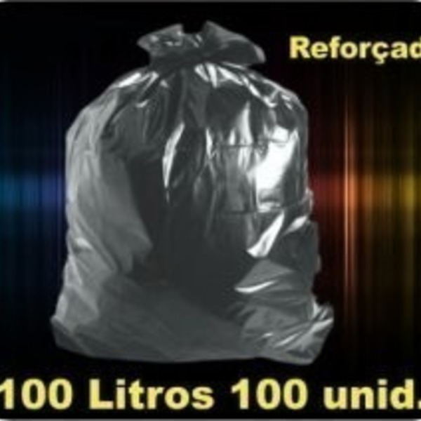 Sacos Pra Lixo De 100 Litros Reforçado- Pct C/ 100 Un.-preto