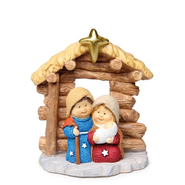 Sagrada Família Decoração Natal Em Resina 7 Cm Com 1 Unidade