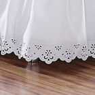 Saia Babado Cama Casal King Branca