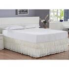 Saia Babado Cama Casal King Palha