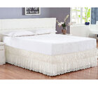 Saia Babado Cama Casal King Palha