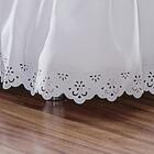 Saia Babado Cama Casal Queen Branca