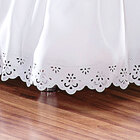 Saia Babado Cama Solteiro Branca