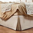 Saia Box Casal Bruxelas Matelassê Costurado - Bege