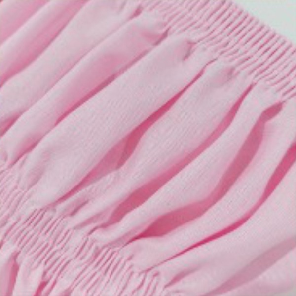 Saia Box Com 2 Elásticos - Solteiro - Rosa Bebê