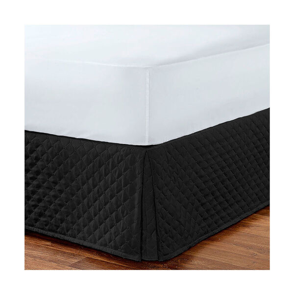 Saia Box Matelada Para Cama De Casal Padrão –  Preto