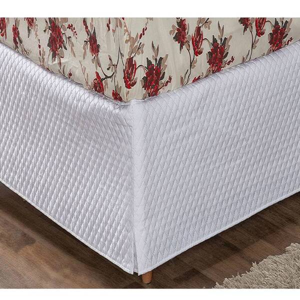 Saia Box Matelada Para Cama De Solteiro –  Branco