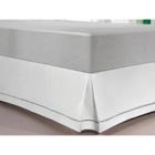 Saia Box Ponto Palito Branco - Solteiro