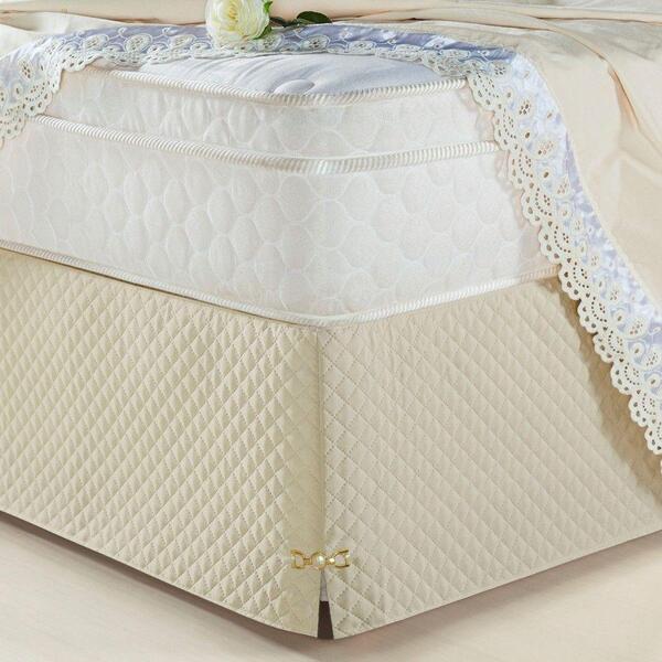 Saia Box Queen Olimpo Microfibra Matelassê Costurado - Bege