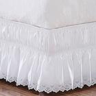 Saia Box Solteiro Elástico Faby Branco