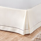 Saia Cama Box Ponto Palito Queen 1 Peça Palha 2,10m X 1,58m A