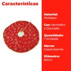 Saia De Árvore De Natal Vermelha E Dourada 60cm - Casambiente