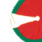 Saia De Árvore De Natal Vermelho Com Babado Verde 88cm