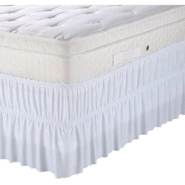 Saia de Cama Box Cor Branca Tamanho Casal