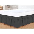 Saia De Cama Box Preta Lisa Casal Padrão Tecido Microfibra 17