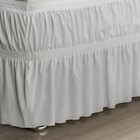 Saia P/ Cama Box - King Size - Malha - Branco - Adomes