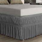 Saia P/ Cama Box - King Size - Malha - Cinza - Adomes