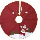 Saia Para Árvore De Natal Decorada Rústica Vinho Boneco De Ne