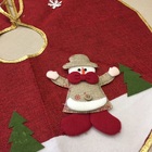 Saia Para Árvore De Natal Decorada Rústica Vinho Boneco De Ne