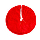 Saia Para Árvore De Natal Luxo De Veludo Vermelho 90cm