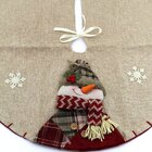 Saia Para Árvore De Natal Temática Boneco De Neve 60cm