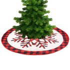 Saia Para Árvore De Natal Temática Floco De Neve 90cm