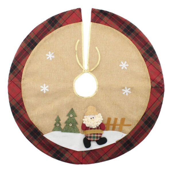 Saia Para Árvore De Natal Temática Papai Noel 68cm