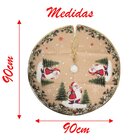 Saia Para Árvore De Natal Temática Papai Noel 90cm
