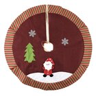 Saia Para Árvore De Natal Temática Vermelha Papai Noel 90cm