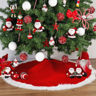 Saia para Árvore de Natal Vermelha Tecido 2x120x120cm Cromus