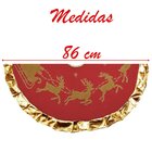 Saia Para Árvore De Natal Vermelha Temática Papai Noel Rena 8