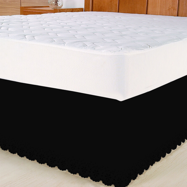 Saia Para Cama Box Colchobox Bordado Ultrassonico Solteiro Pr