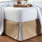 Saia Para Cama Box Dual Color Branco/caqui King Dupla Face -