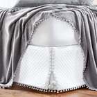 Saia Para Cama Box King Pompom - Branco