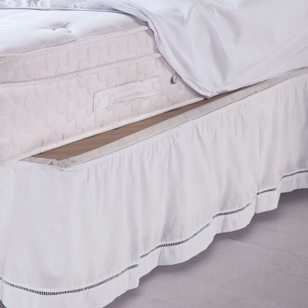 Saia Para Cama Box King Ponto Palito La Dotta Branco Un