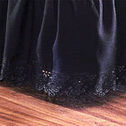 Saia Para Cama Box Preta Ultrassônico Para Box Casal Padrão -