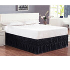 Saia Para Cama Box Preta Ultrassônico Para Box Casal Padrão -