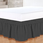 Saia Para Cama King Size Preta Tecido Microfibra 170 Fios