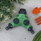 Saída de Água Dupla Plástico 1/2" e 3/4" Verde Geolia