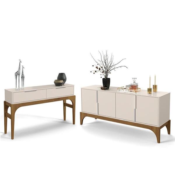 Sala De Estar Amalfi Com Buffet E Aparador - Pr Móveis