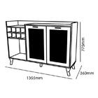 Sala De Estar Arcade 1.8 Rack Bancada Com Painel, Buffet Apar