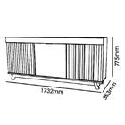 Sala De Estar Arcade Ripado Home Suspenso, Cristaleira E Buff