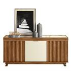 Sala De Estar Arcade Ripado Rack Com Painel 1.8, Cristaleira