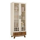 Sala De Estar Arcade Ripado Rack Com Painel 1.8, Cristaleira