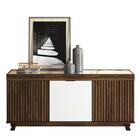 Sala De Estar Arcade Ripado Rack Com Painel 1.9, Cristaleira