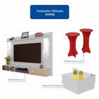 Sala De Estar Com Painel Para Tv Até 60 Polegadas, Mesa De Ce