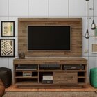 Sala De Estar Com Rack, Painel E Mesa De Centro Valência Ii A